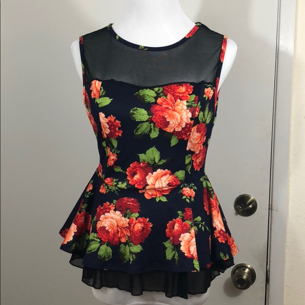 Gorgeous Floral Peplum Blouse